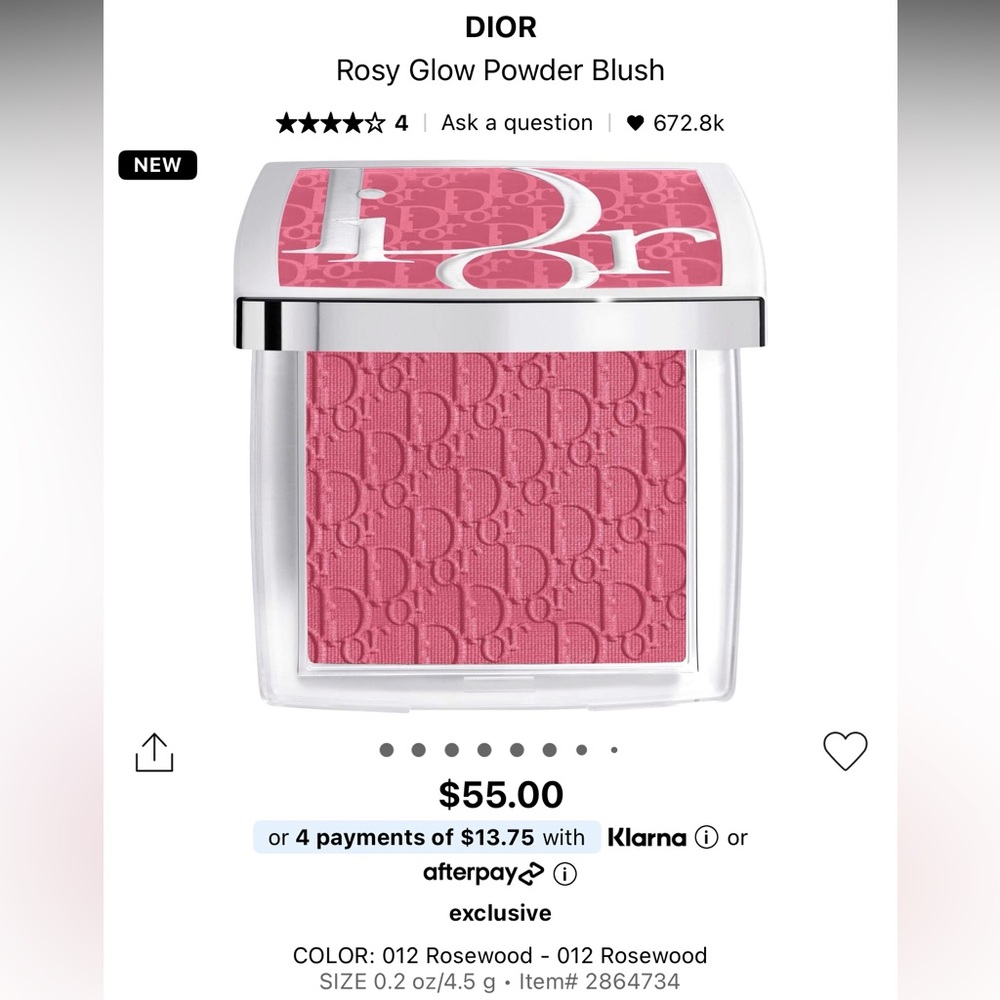 Dior Rosey Glow Rosewood Blush